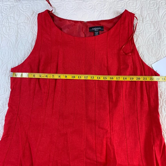 R&M Richards sleeveless midi dress linen blend fully lined back zip size 22W NWT - Picture 12 of 12